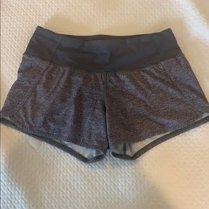 Gray lululemon run shorts